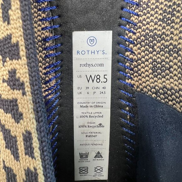 Rothys Cheatah Print Round Toe Flats Women's Sz 8.5 US Office Teacher Work - Picture 7 of 8